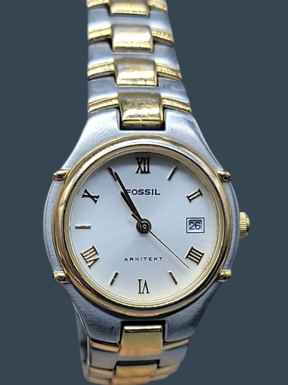 Fossil Arkitekt Ladies Watch 27mm FS2699 Date Quartz Two Tone 6" Model FS2699